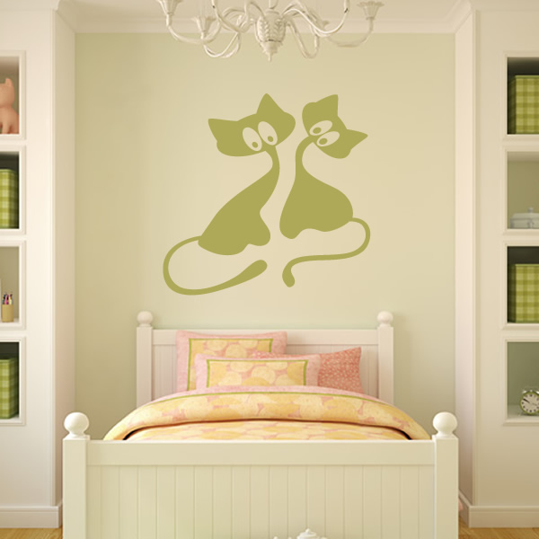 Funny Stickers on Two Funny Cats Wall Art Stickers 15 01 Jpg