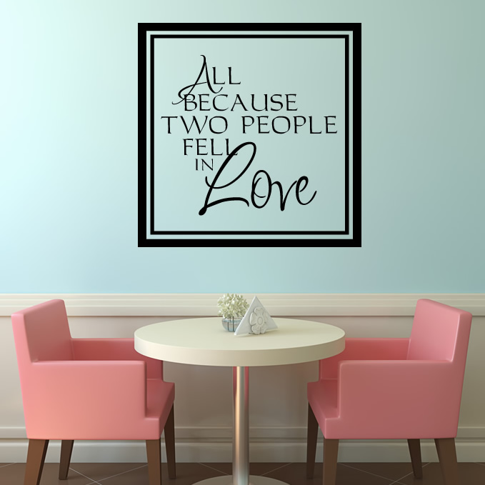Wall  Quotes on Love Quote Wall Stickers     Romantic Love Quote Wall Art Decals