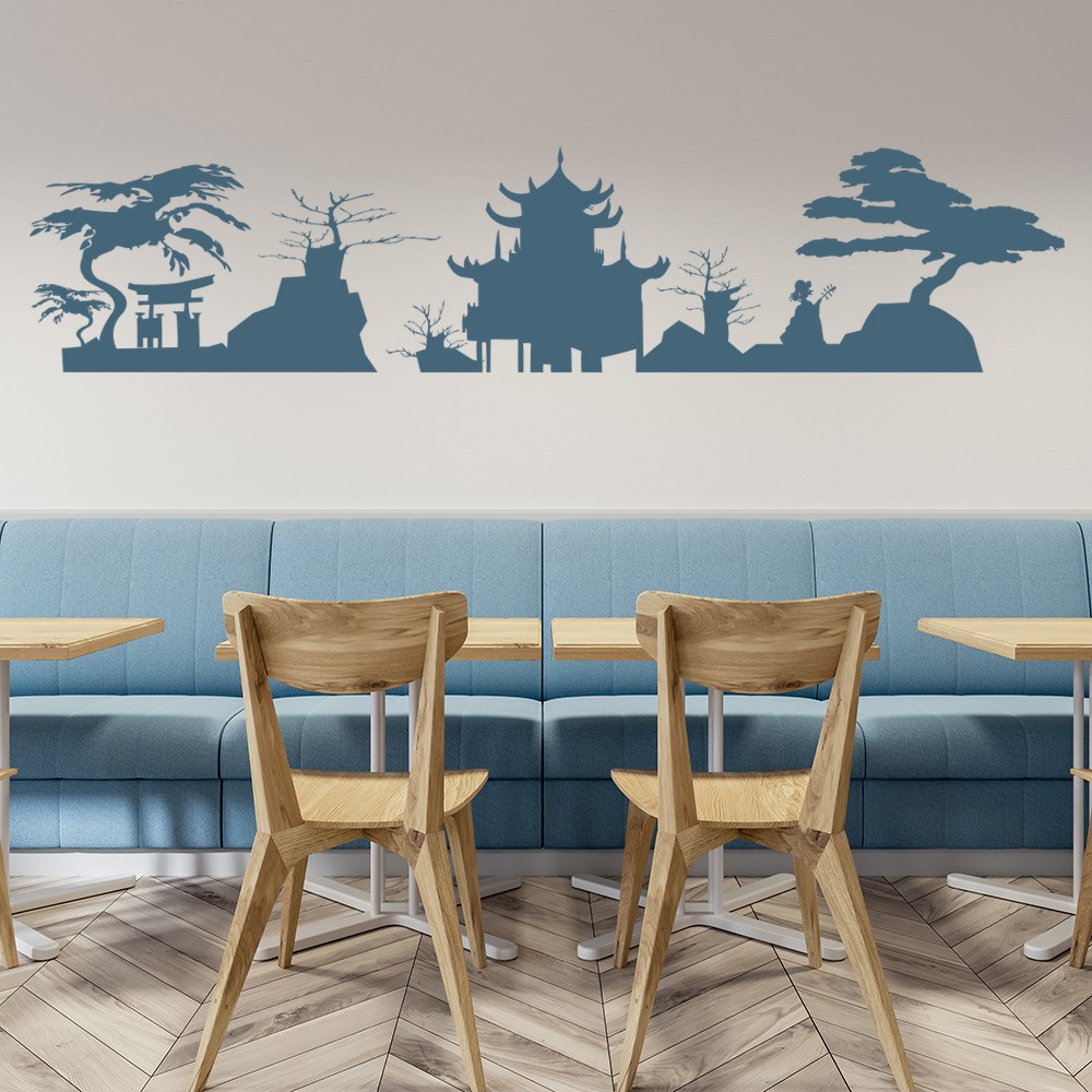 Japanese Skyline Japan Rest of the World Wall Stickers ...