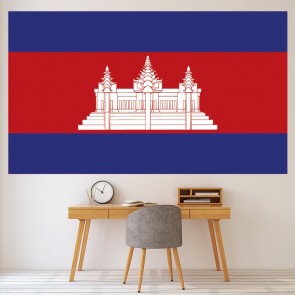 Cambodia Flag Wall Sticker
