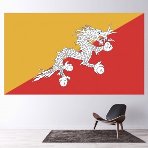 Bhutan Flag Wall Sticker