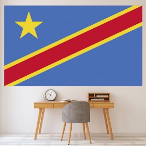 Congo, Democratic Republic Of The Flag Wall Sticker