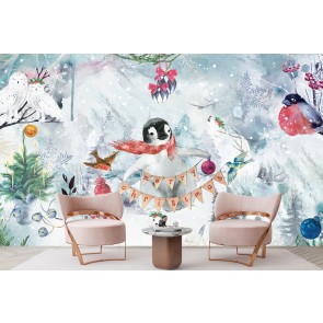 Merry Christmas Wall Mural by Claudia McKinney