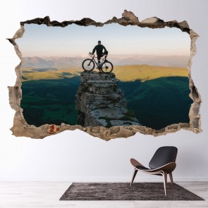 Mountain Bike Adventure 3D Hole In The Wall Sticker
