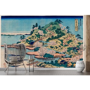 Sesshu Ajigawaguchi Tenposan Wall Mural Artist Katsushika Hokusai