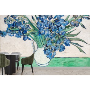Irises (1890) Wall Mural Artist Vincent Van Gogh