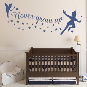 Never Give Up Peter Pan Nursery Wall Sticker
