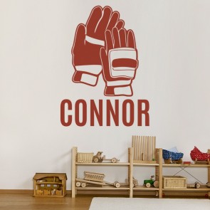 Personalised Name Cricket Glove Wall Sticker