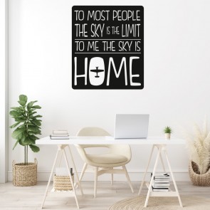 The Sky Is Home Skydiving Wall Sticker