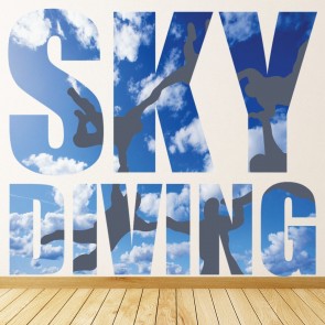 Extreme Sports Skydiving Text Wall Sticker