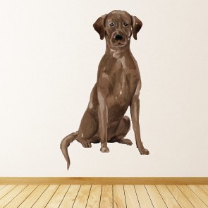 Brown Labrador Retriever Dog Wall Sticker