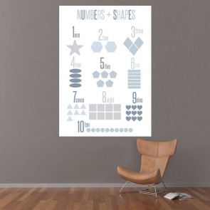 Numbers And Shapes Maths Classroom School Decor Wall Sticker