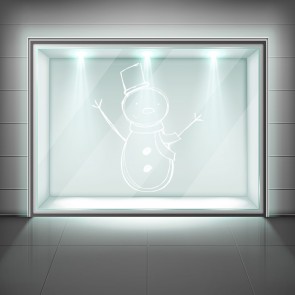 Snowman Christmas Character Frosted Window Sticker