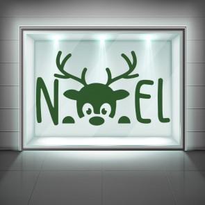 Noel Rudolph Reindeer Christmas Window Sticker
