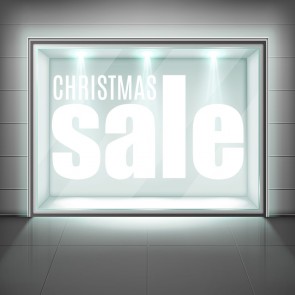 Christmas Sale Shop Frosted Window Sticker