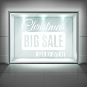 XX Off Christmas Sale Shop Frosted Window Sticker