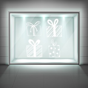 Christmas Presents Frosted Window Sticker