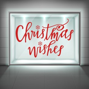 Christmas Wishes Festive Quote Window Sticker