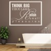 Big Thoughts Small Pleasures Bathroom Quote Wall Sticker