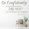 Go Confidently Inspirational Quote Wall Sticker