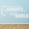 Change Your World Inspirational Quote Wall Sticker