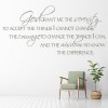 God Grant Me The Serenity Bible Verse Wall Sticker