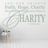 Faith Hope Charity Bible Verse Wall Sticker
