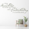 Upon Knowledge A House Is Built Quote Wall Sticker