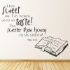 How Sweet Are Thy Words Bible Verse Wall Sticker