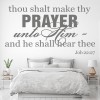 Thou Shalt Make Thy Prayer Bible Verse Wall Sticker