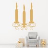 Triple Tier Candle Christmas Wall Sticker