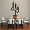 Vintage Candle Stick Christmas Wall Sticker