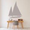 Simple Yacht Sailboat Transport Wall Sticker
