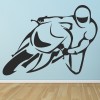 Motorbike And Rider Motorsports Wall Sticker