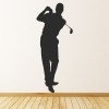 Front Swing Player Golf Wall Sticker