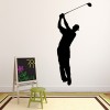 Left Swing Golfer Golf Wall Sticker