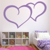 Two Love Hearts Valentines Wall Sticker
