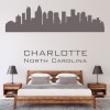 Charlotte North Carolina City Skyline America USA Wall Stickers Home Art Decals