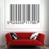 Bar Code Decorative Pattern Wall Sticker