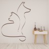 Cat And Dog Simple Outline Canine Feline Dogs Wall Sticker Home Decor Art Decals