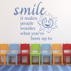 Smile Inspirational Quote Wall Sticker