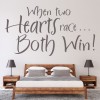 When Two Hearts Race Love Quote Wall Sticker