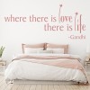 Where There Is Love Ghandi Quote Wall Sticker
