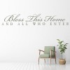 Bless This Home Religious Quotes Wall Sticker