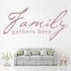 Family Gathers Here Kitchen Quote Wall Sticker