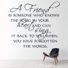 The Song In Your Heart Friends Quote Wall Sticker