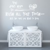 Brush Your Teeth Funny Kids Quote Wall Sticker