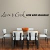 Love And Cook Kitchen Quote Wall Sticker