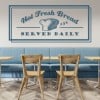 Fresh Bread Sign Cafe Bakers Wall Sticker