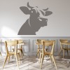Dairy Cow Head Farm Animals Wall Sticker